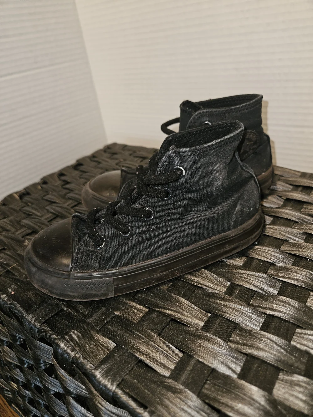 Converse Kids Black High Top Canvas Sneakers